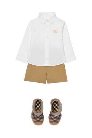 camicia in cotone bianco BURBERRY KIDS | 8112621A1464